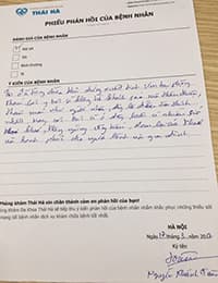 Đánh giá của bệnh nhân