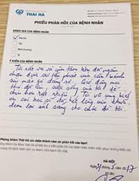 Đánh giá của bệnh nhân
