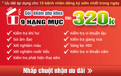 Đăng ký gói khám phụ khoa ưu đãi