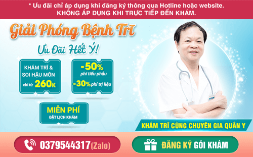 Đăng ký gói khám ưu đãi bệnh trĩ